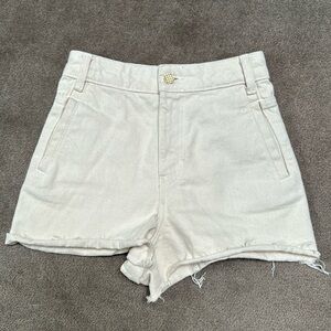 Zara cream denim shorts 34/2